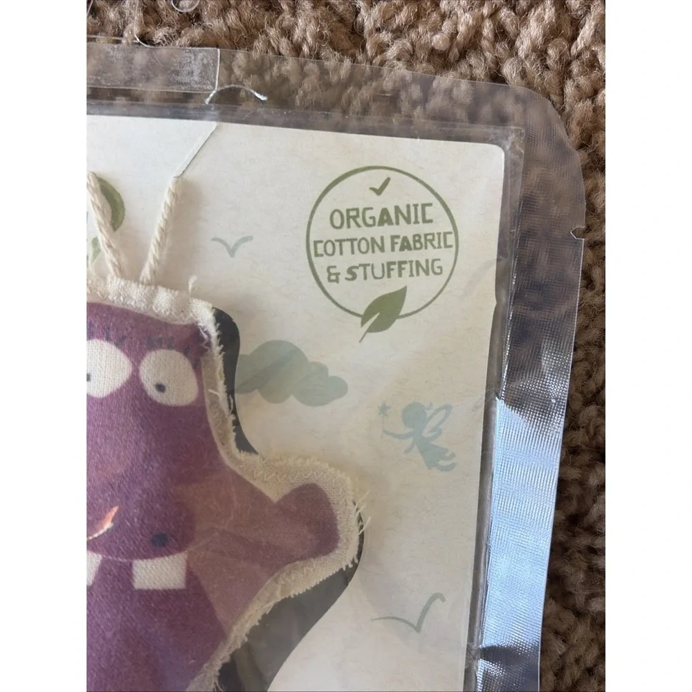 Jack n' Jill Tooth Keepers Organic Cotton Tooth Fairy Pillow Pouch HIPPO NEW NWT